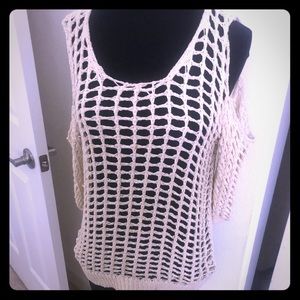 Olivia M Free People Cage Cut Top Beach Cover Sz M